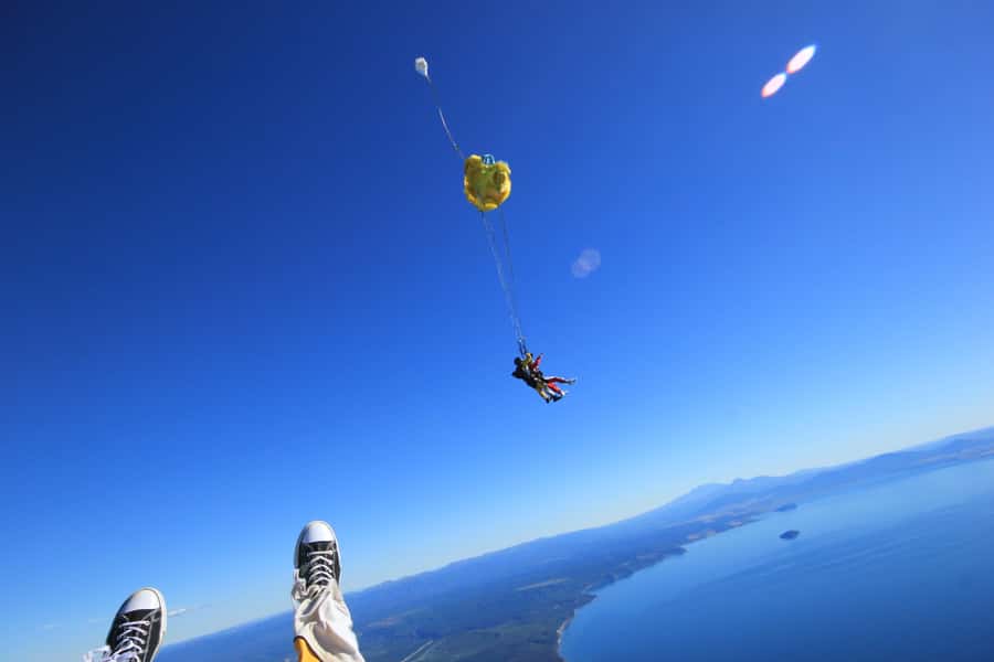 Tandem Skydive Experience in Taupo - The exit and 45 to 70 seconds of free fall