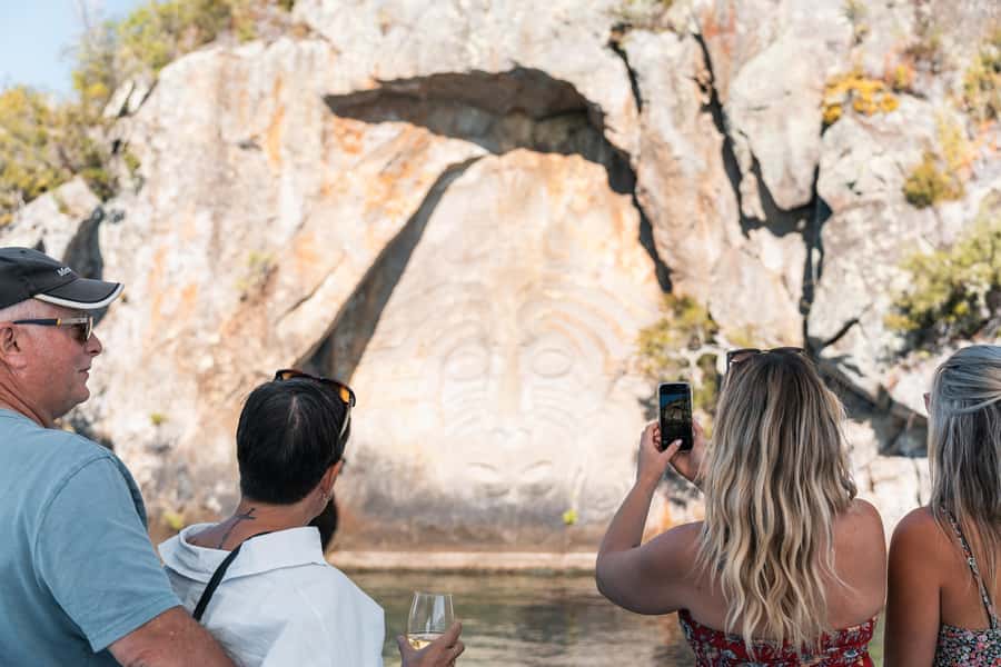 Taupo: Māori Rock Carvings Lake Taupo Catamaran Tour - Key points to know before you book