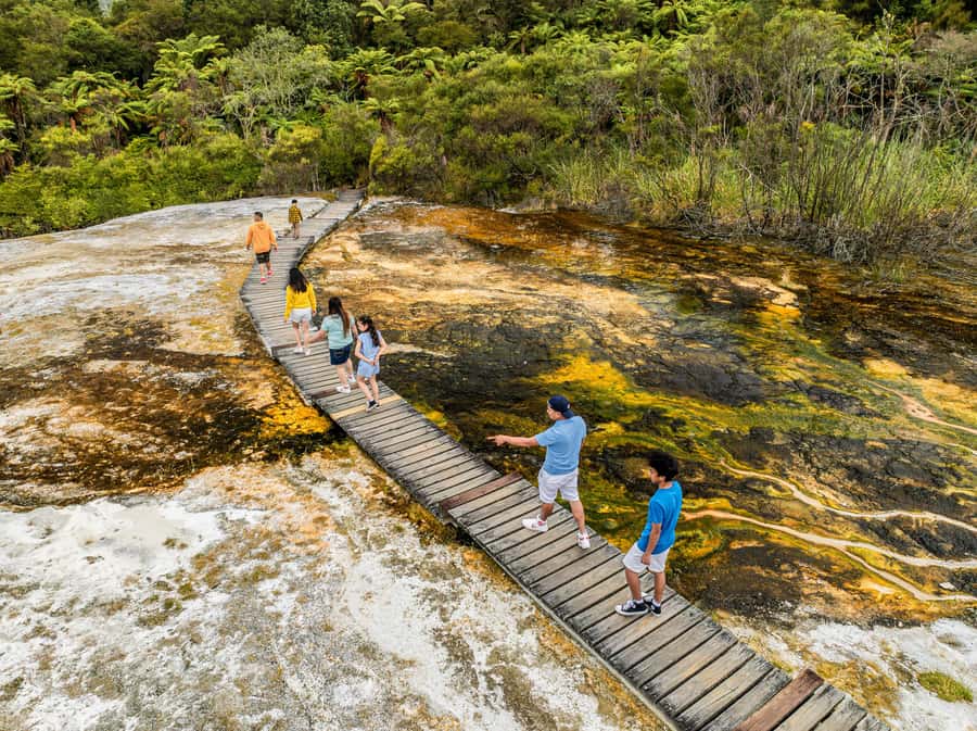 Taupo: Orakei Korako Geothermal Park and Cave Entry Ticket - Geysers, mud pools, and silica terraces