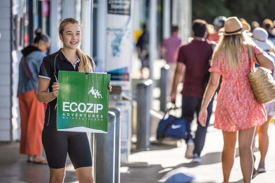 Waiheke Island: Zipline and Native Forest Adventure Trip - Getting fitted for the three zipline flights